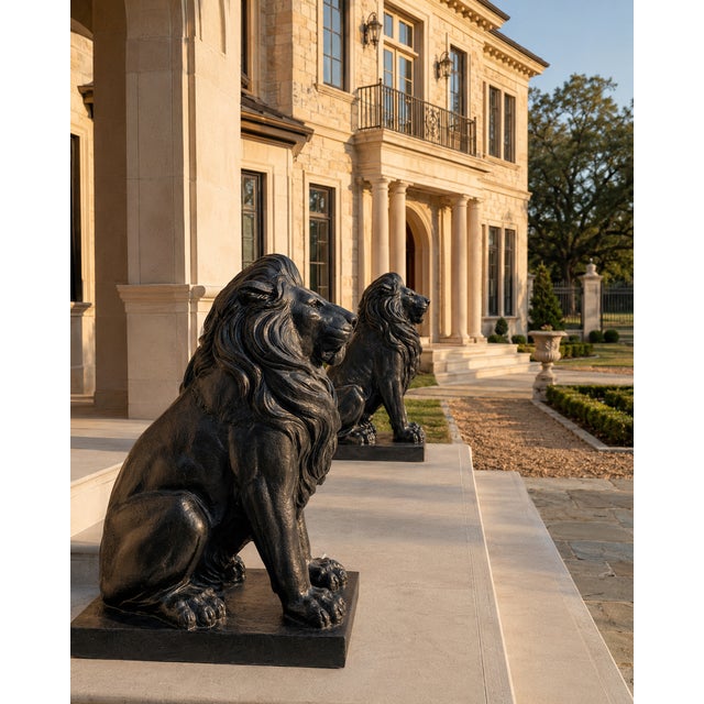 Not Yet Made - Made To Order Cast Stone Guardian Lion Garden Sculpture. For Sale - Image 5 of 5