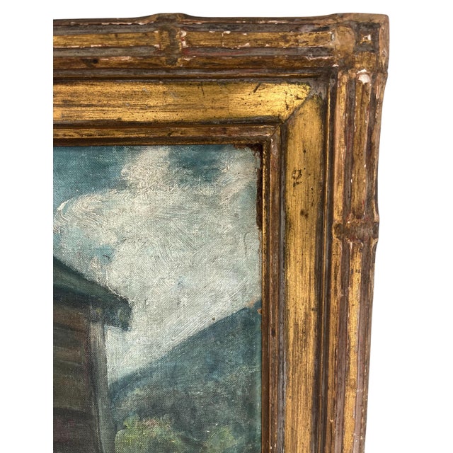 Antique Tonalist Painting Farmyard With Animals Signed Charles P. Gruppe. For Sale In West Palm - Image 6 of 9