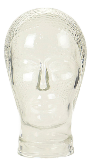Vintage Glass Display Head, 1960s