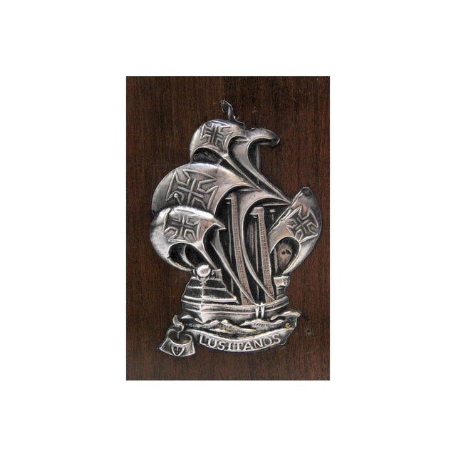 Wooden Notepad Holder with Silver Applications For Sale - Image 10 of 11