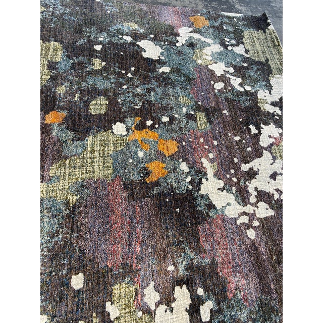 8ft 6in × 11ft 7in Oriental Weavers Evolution Area Rug, Navy/Green For Sale - Image 10 of 12