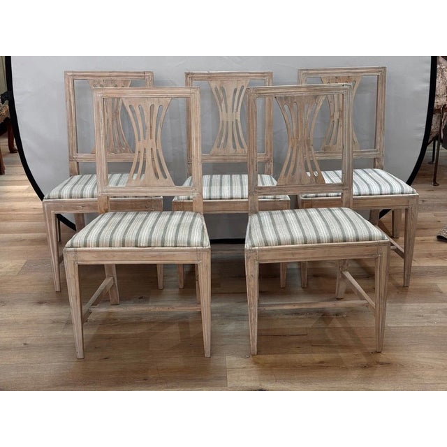 Set of five Swedish chairs, c. 1800, Lindome. Will also sell as set of four