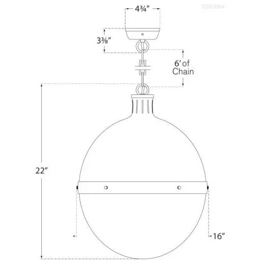 Visual Comfort Thomas O'Brien for Visual Comfort Signature Hicks Extra Large Pendant in Bronze & Hand-Rubbed Antique Brass with White Glass For Sale - Image 4 of 4