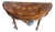 Vintage Louis XVI Style Giltwood Marquetry Demilune Console Table For Sale