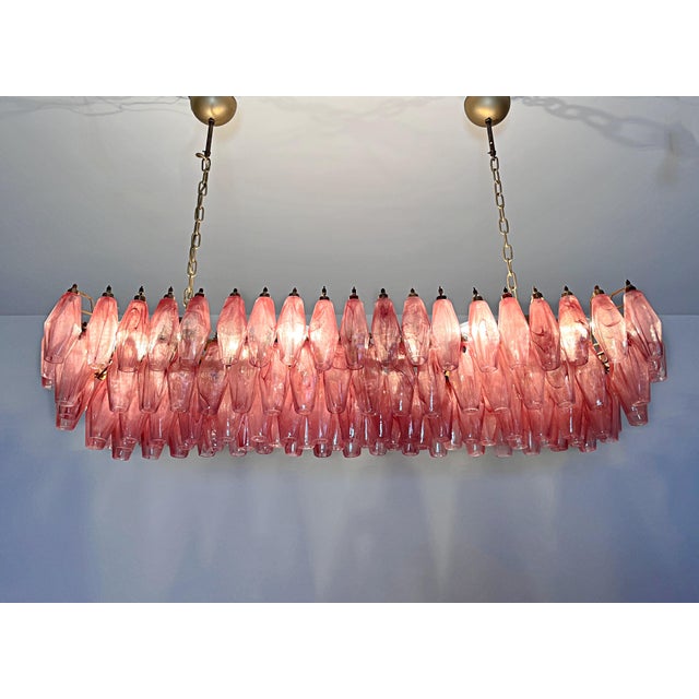 Pink Alabaster Murano Glass Poliedri Chandelier by Carlo Scarpa, 1990 For Sale - Image 11 of 18