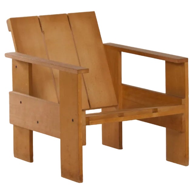 Crate Chair by Gerrit Thomas Rietveld for Cassina, 1980s For Sale