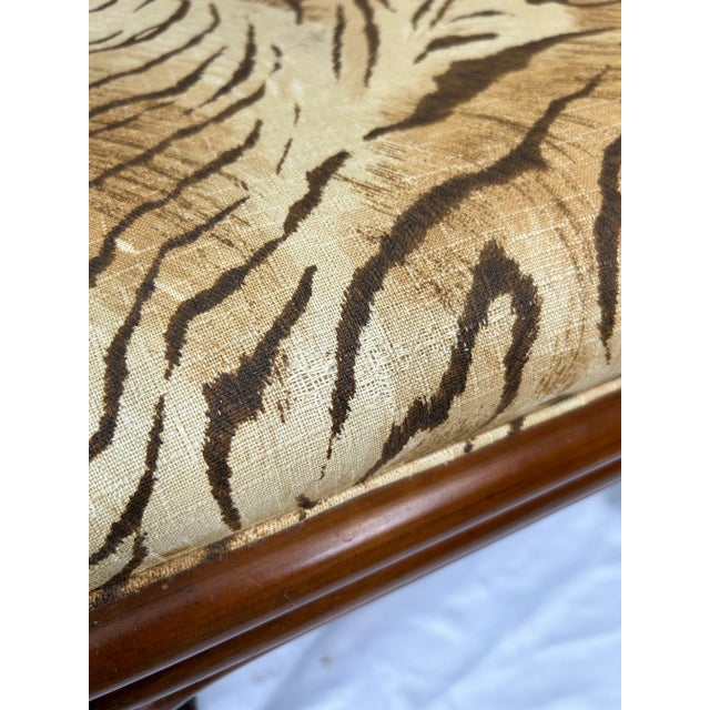 Vintage Bamboo & Rattan Arm Chairs – Pair of Wicker Dining or Accent Chairs With Upholstered Seats For Sale - Image 12 of 12