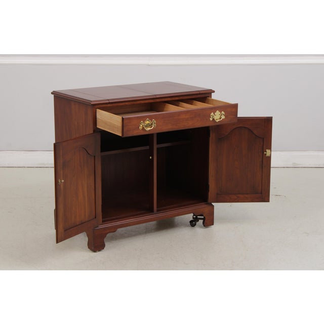 Henkel Harris Henkel Harris Cherry Flip Top Server Cabinet For Sale - Image 4 of 18