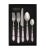 The Aladdin Antique Flatware Five-Piece Place Setting - service for one guest - features elegant pearlized handles with...