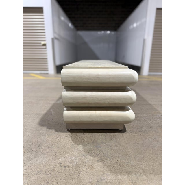 1980s Pair of Postmodern Bullnose Nightstands, End Tables or Buffet For Sale - Image 11 of 18