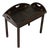Stained Oak Folding Butler Tray End Table With Drop-Down Sides Vintage Mid-Century Modern 1970s For Sale
