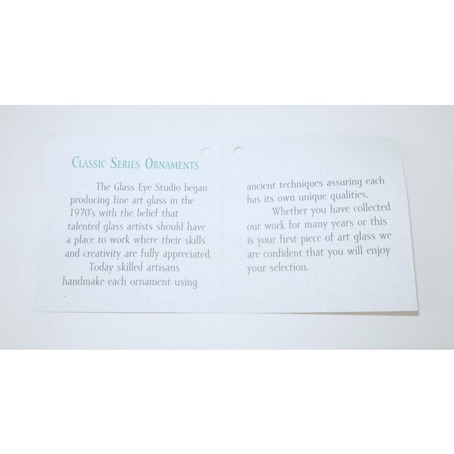 Red Glass Eye Studio Art Glass Christmas Holiday Ornaments, Set of 3 For Sale - Image 8 of 10
