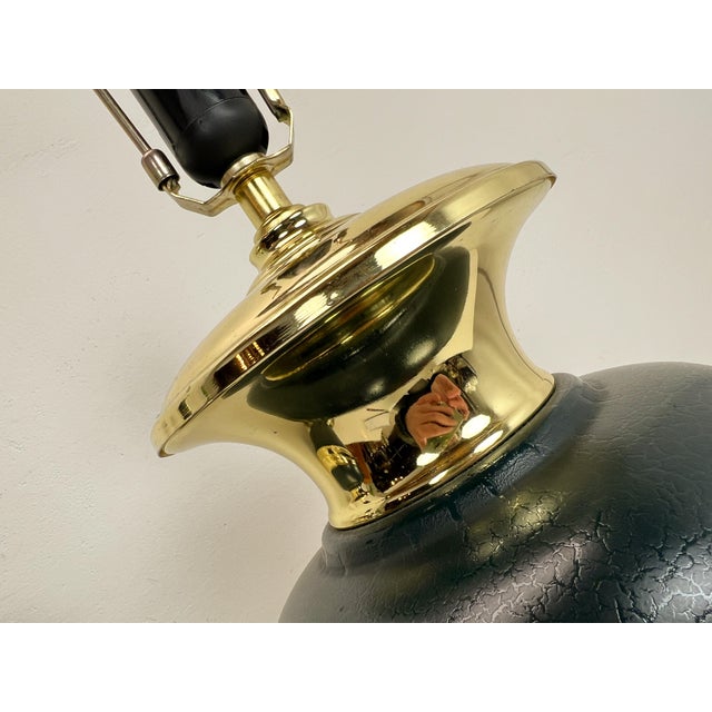 Large Brass & Metal Vase Table Lamps, Netherlands, 1970s, Set of 2 For Sale - Image 12 of 18