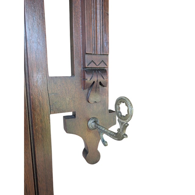 Late 19th-Century Victorian Eastlake Carved Walnut & Marble Hall Tree For Sale - Image 13 of 18