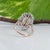 Silver 9.2Ct Bi-Color Tourmaline Ring With Lab Diamond Accents: Solid 14k Gold, 16x9mm, Size 6.75 For Sale - Image 8 of 9