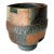 1990s Hand-Crafted Postmodern Studio Art Pottery Vase in Green, Brown, Tan For Sale