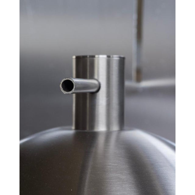 Silver Equo 3.0 Floor Lamp in Aluminum with Travertine and Stainless Steel by D´ARK Atelier For Sale - Image 8 of 9