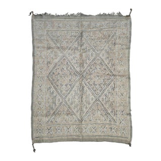 Moroccan Vintage Wool Rug - 6.1 X 8.8 Ft For Sale