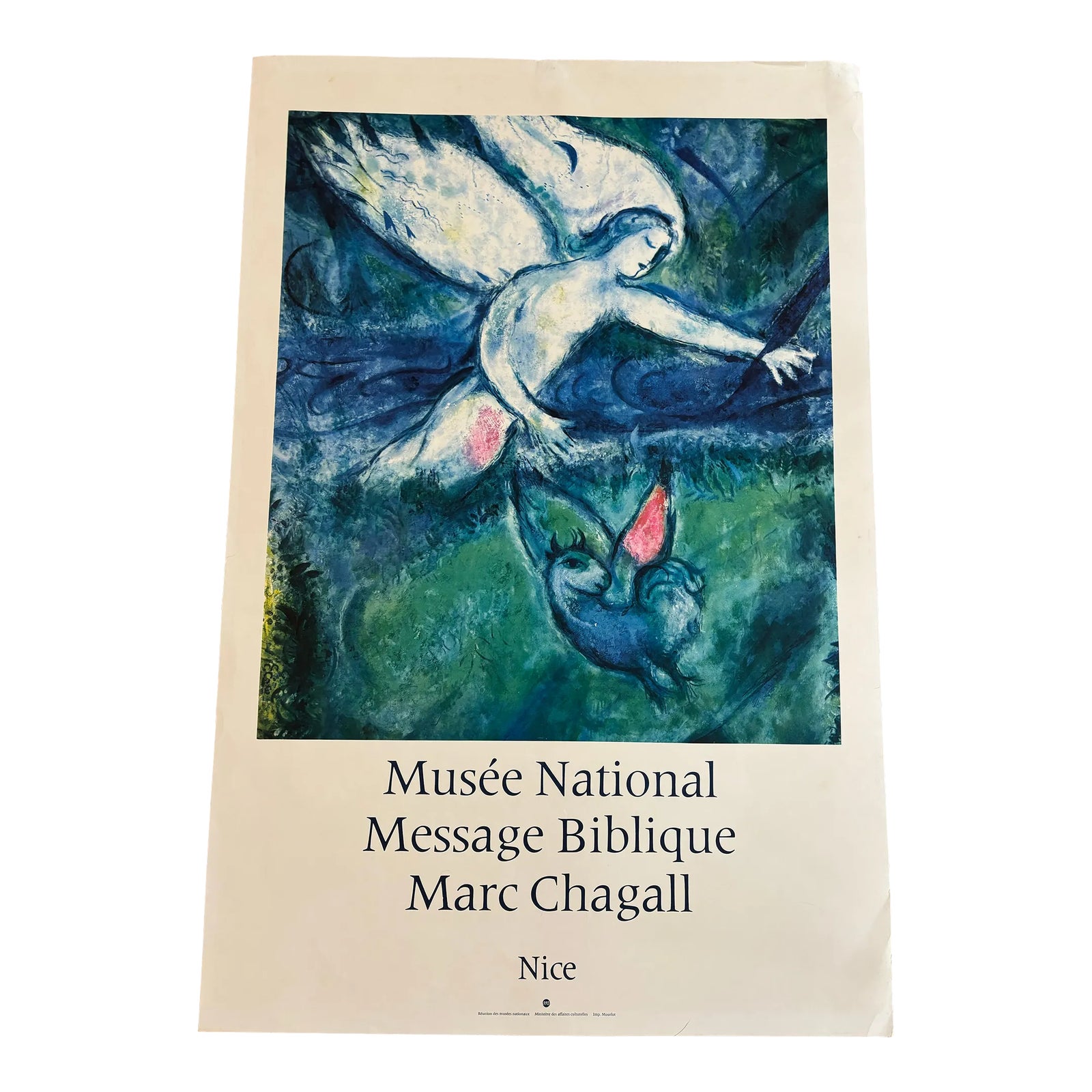 Vintage Marc Chagall Lithograph Museum Poster “Musee
