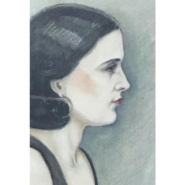 1930s Jules Gaillepand, Portrait de Melle Bachelard, 1932, Pastel on Paper, Framed For Sale - Image 5 of 9