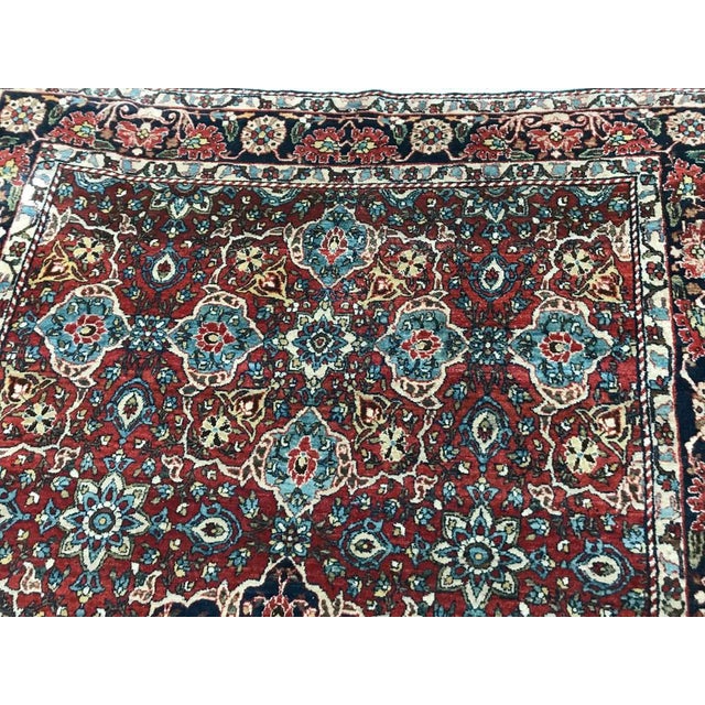 Blue Antique Ispahan Rug, 1890s For Sale - Image 8 of 16