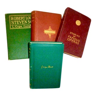 Late 19th Century Decorative Victorian Literary Books - Set of 4 For Sale