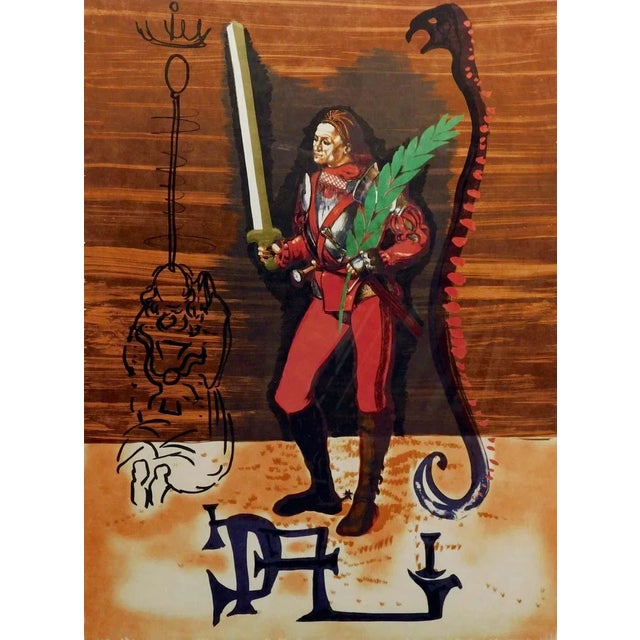 Impressionist 1980s Salvador Dali "Christopher Columbus" Hand Signed Authentic Artwork For Sale - Image 3 of 7