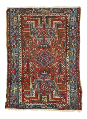 Antique Persian Karaja Heriz Rug, 02'10 X 03'10