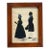 Antique American Marriage Portrait Silhouettes - Cut Paper With Hand-Painted Details in Birds Eye Maple Frame For Sale