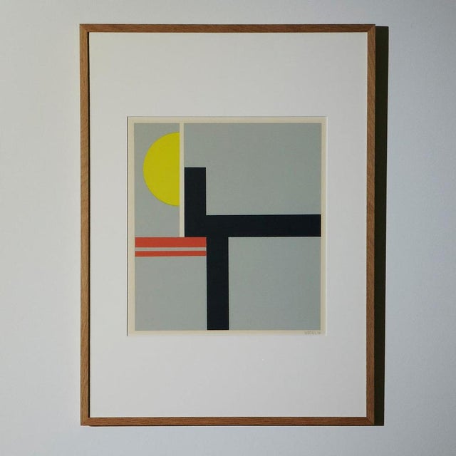 Walter Dexel, Portfolio 1, Serigraphs on Cardboard, Framed, Set of 6 For Sale - Image 6 of 8