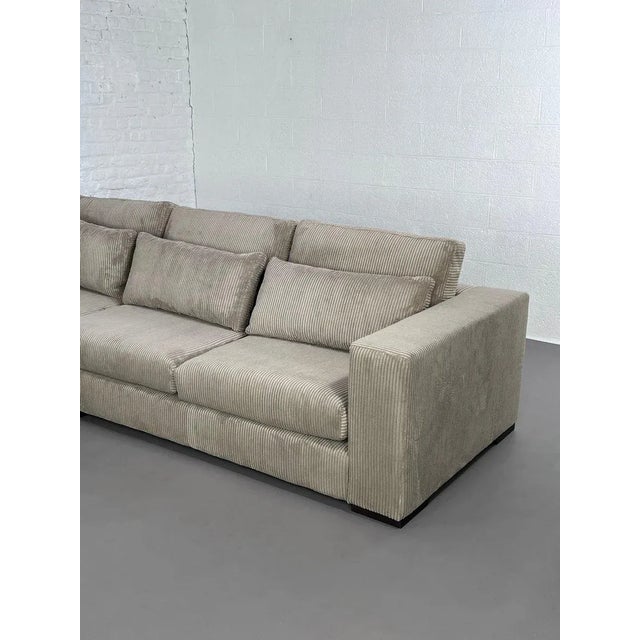 Vintage Corduroy Corner Sofa For Sale - Image 18 of 18