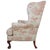 Queen Anne Style Wingback Armchair in Red Toile De Jouy For Sale - Image 4 of 14