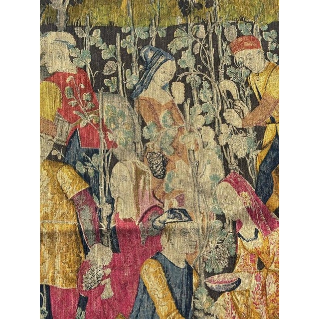 Vintage French Screen Printed Tapestry, 1970s For Sale - Image 11 of 18