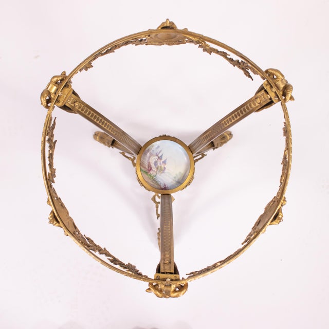 Late 19th-Century French Louis XVI-Revival Ormolu Sèvres-Style Porcelain Ornamental Guéridon For Sale - Image 11 of 18