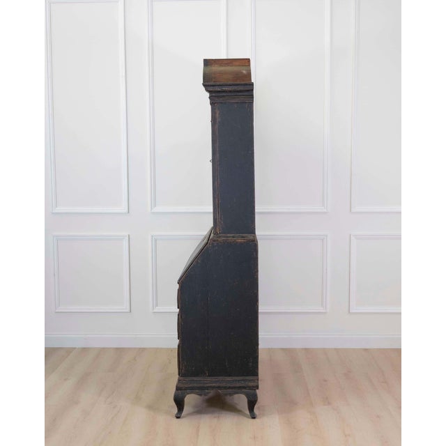 Black 18th Century Black Scandinavian Bureau For Sale - Image 8 of 10