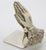 1970s Vintage Italian Handmade Genuine Silver Figural Hand Desk Memo Clip From Florence For Sale - Image 4 of 14