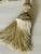 Shabby Chic XL Gorgeous 42” Large White Silk Tiebacks With Tassels For Sale - Image 3 of 5