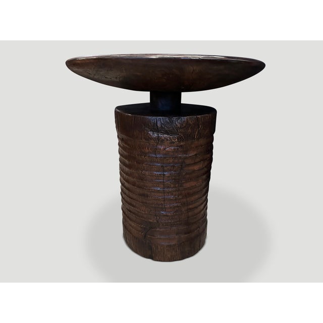 Andrianna Shamaris Impressive Century Old Teak Wood Side Table or Entry Table For Sale - Image 18 of 18