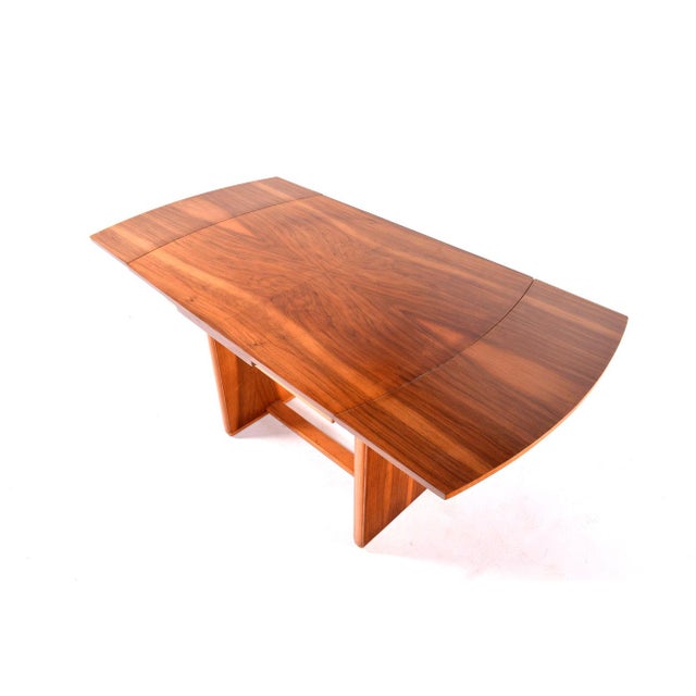 Wood Small Art Deco Walnut Dining Table, 1920s For Sale - Image 7 of 8