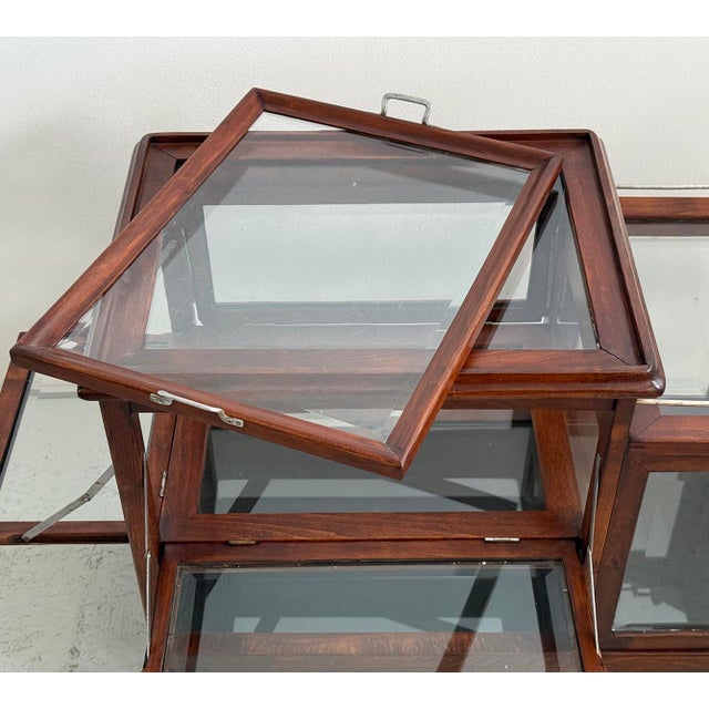 Vintage Serving Trolley with Folding Side Panels and Removable Tray, 1920s For Sale - Image 6 of 10