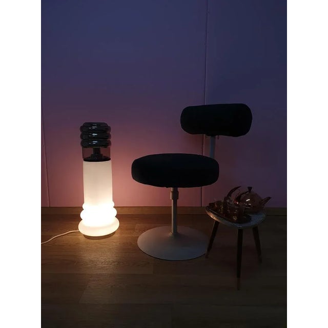 Silver Mid-Century Glass Floor Lamp from Peil & Putzler, 1960s For Sale - Image 8 of 13