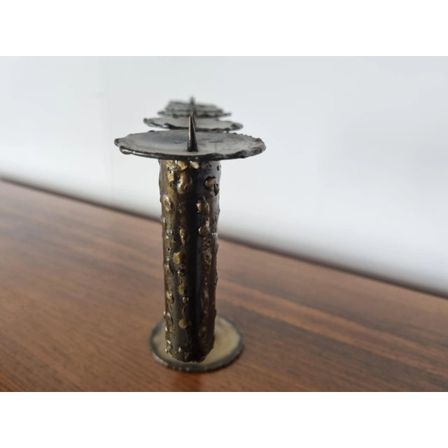 Brutalist Candle Holder, 1970s For Sale - Image 6 of 9