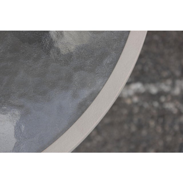 Russell Woodard Woodard 'Ramsgate' Glass Top Aluminum Outdoor Round Patio Side Table For Sale - Image 4 of 18