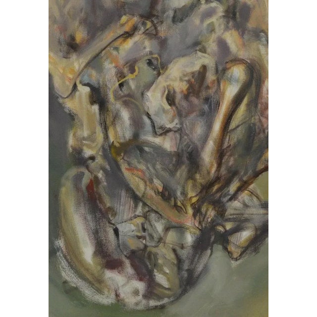 Contemporary Large Abstract Horses Oil on Canvas Painting Entitled "The Birth of Memory" For Sale - Image 3 of 6