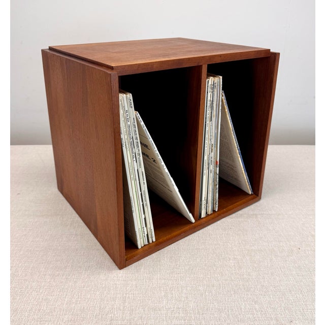 1960s Mid Century Modern Paul Mayen for Habitat Modular Teak Lp Vinyl Record Storage Box For Sale - Image 5 of 12