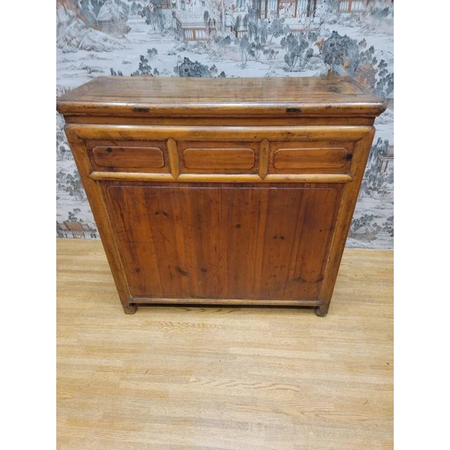 Wood Antique Shanxi Province Elm Cabinet For Sale - Image 7 of 13