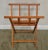 Brown Danish Modern Style Teak & Leather Folding Stands - a Pair For Sale - Image 8 of 13
