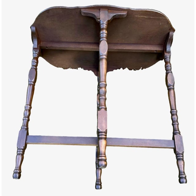 Wood Vintage Oval Parlor Table For Sale - Image 7 of 8