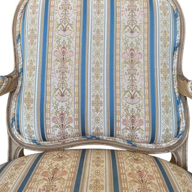 18th Century Louis XV Walnut Fauteuil/Armchair in Early Painted Finish For Sale - Image 18 of 18
