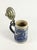 Metal 1880's Blue on Gray Stoneware Beer Stein With Pewter Lid 0.5l Westerwald Germany For Sale - Image 7 of 14